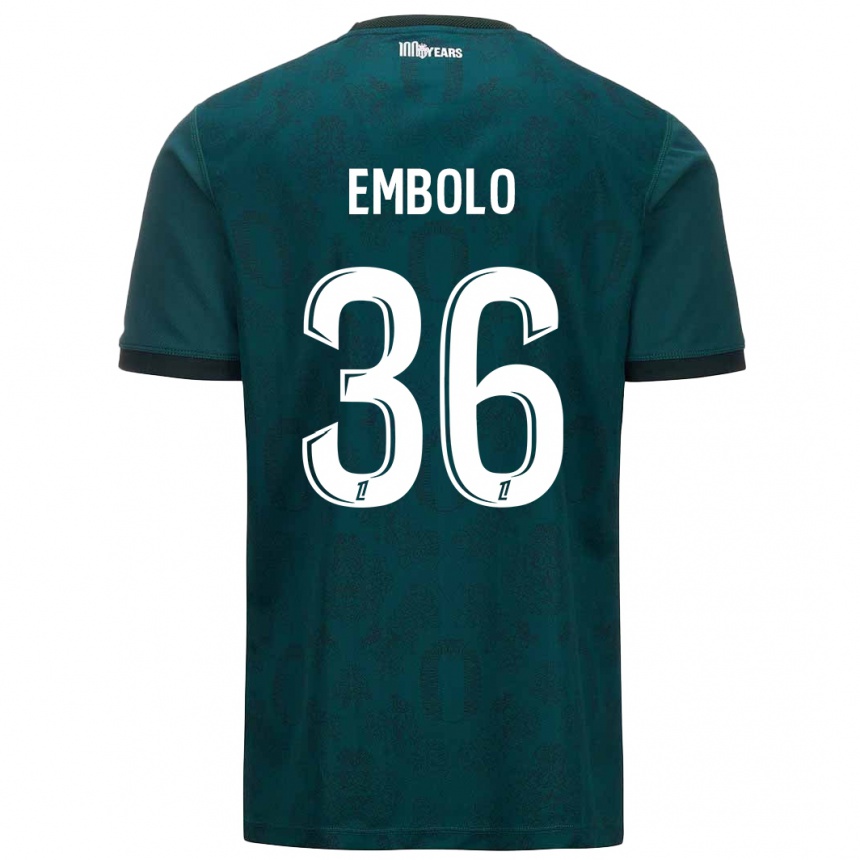 Niño Fútbol Camiseta Breel Embolo #36 Verde Oscuro 2ª Equipación 2024/25 Argentina