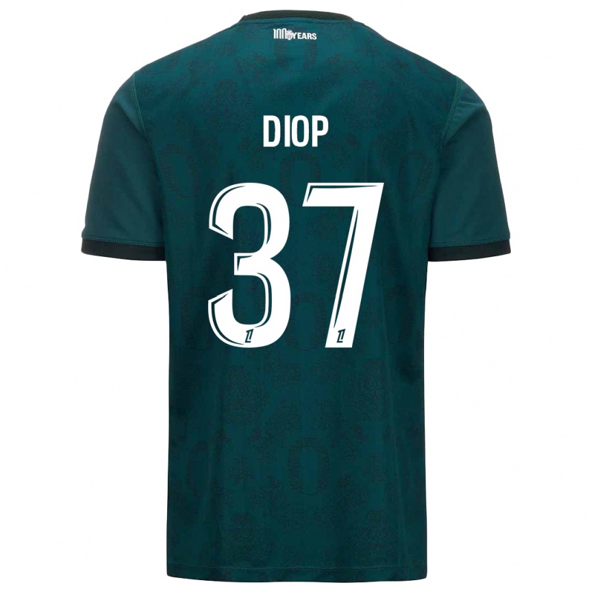 Niño Fútbol Camiseta Edan Diop #37 Verde Oscuro 2ª Equipación 2024/25 Argentina