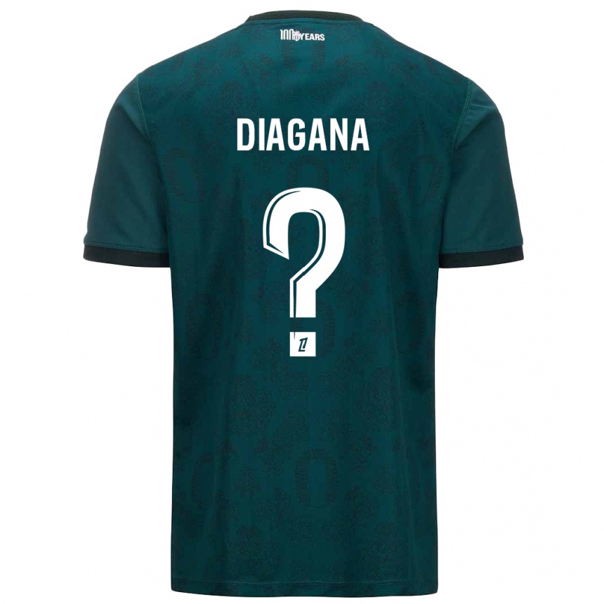 Niño Fútbol Camiseta Abdoulaye Diagana #0 Verde Oscuro 2ª Equipación 2024/25 Argentina