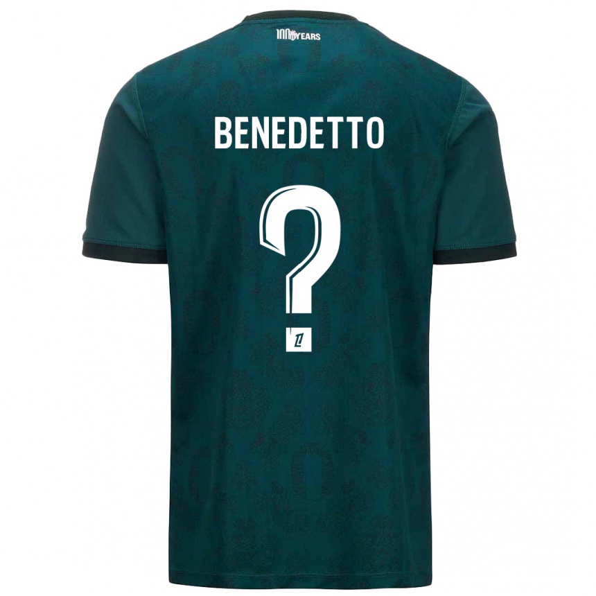 Niño Fútbol Camiseta Antéo Benedetto #0 Verde Oscuro 2ª Equipación 2024/25 Argentina