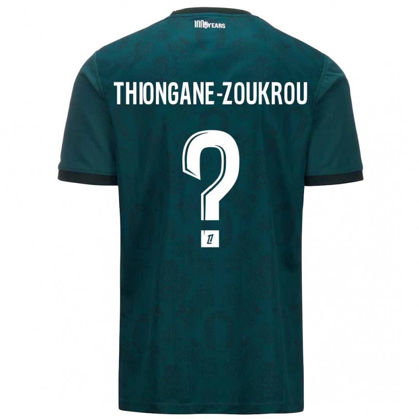 Niño Fútbol Camiseta Ackah-Tidiane Thiongane-Zoukrou #0 Verde Oscuro 2ª Equipación 2024/25 Argentina