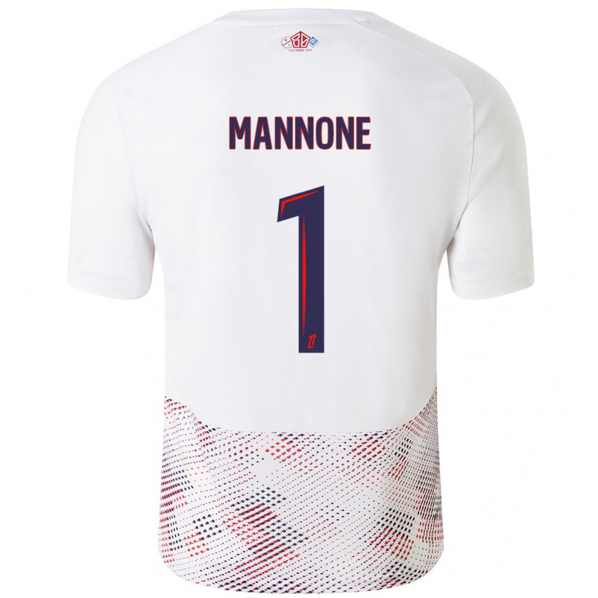 Niño Fútbol Camiseta Vito Mannone #1 Blanco Azul Real 2ª Equipación 2024/25 Argentina