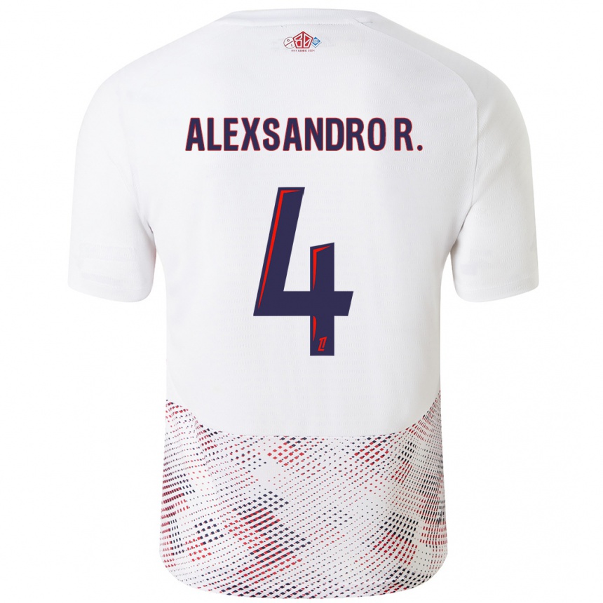 Niño Fútbol Camiseta Alexsandro #4 Blanco Azul Real 2ª Equipación 2024/25 Argentina