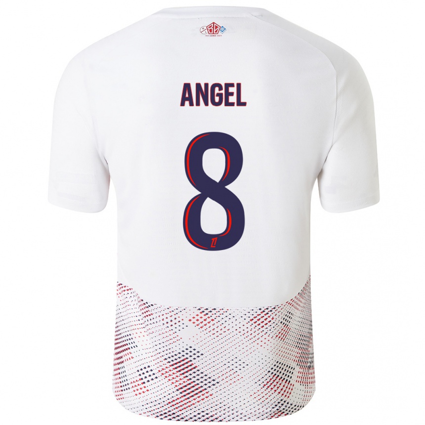 Niño Fútbol Camiseta Angel Gomes #8 Blanco Azul Real 2ª Equipación 2024/25 Argentina