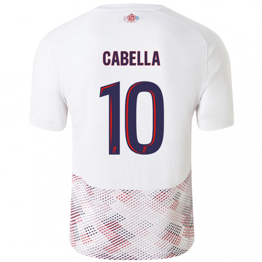 Niño Fútbol Camiseta Rémy Cabella #10 Blanco Azul Real 2ª Equipación 2024/25 Argentina