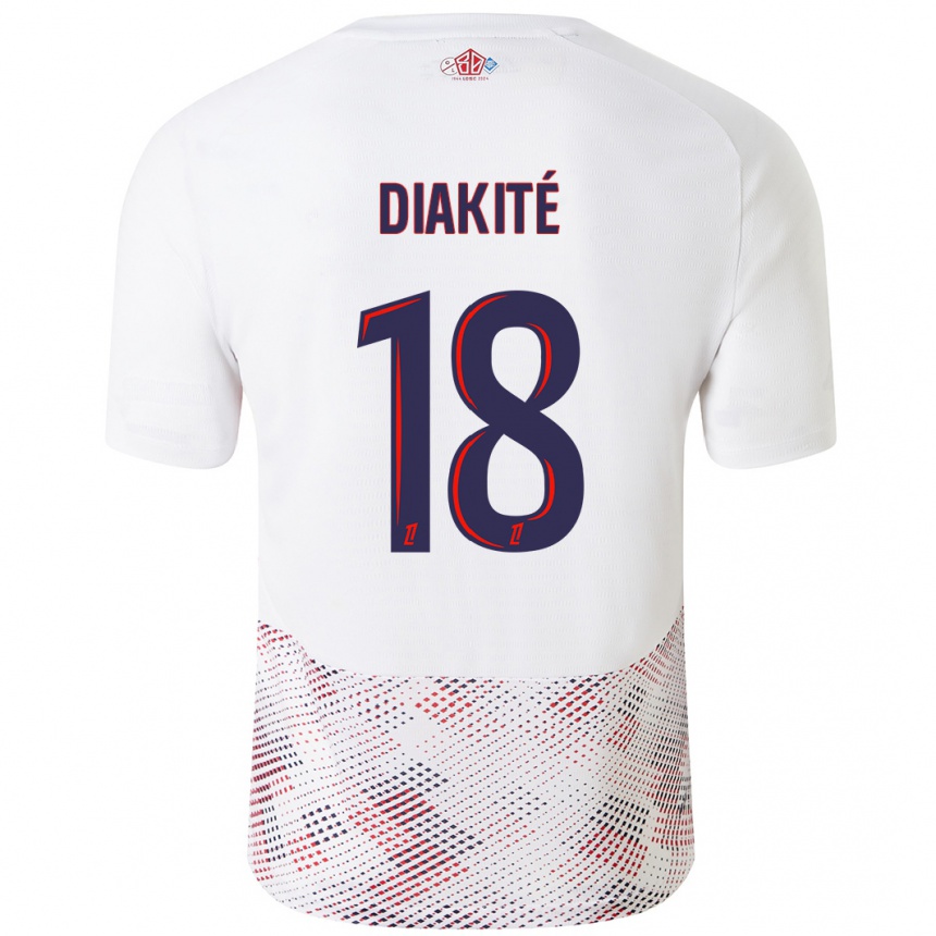 Niño Fútbol Camiseta Bafodé Diakité #18 Blanco Azul Real 2ª Equipación 2024/25 Argentina