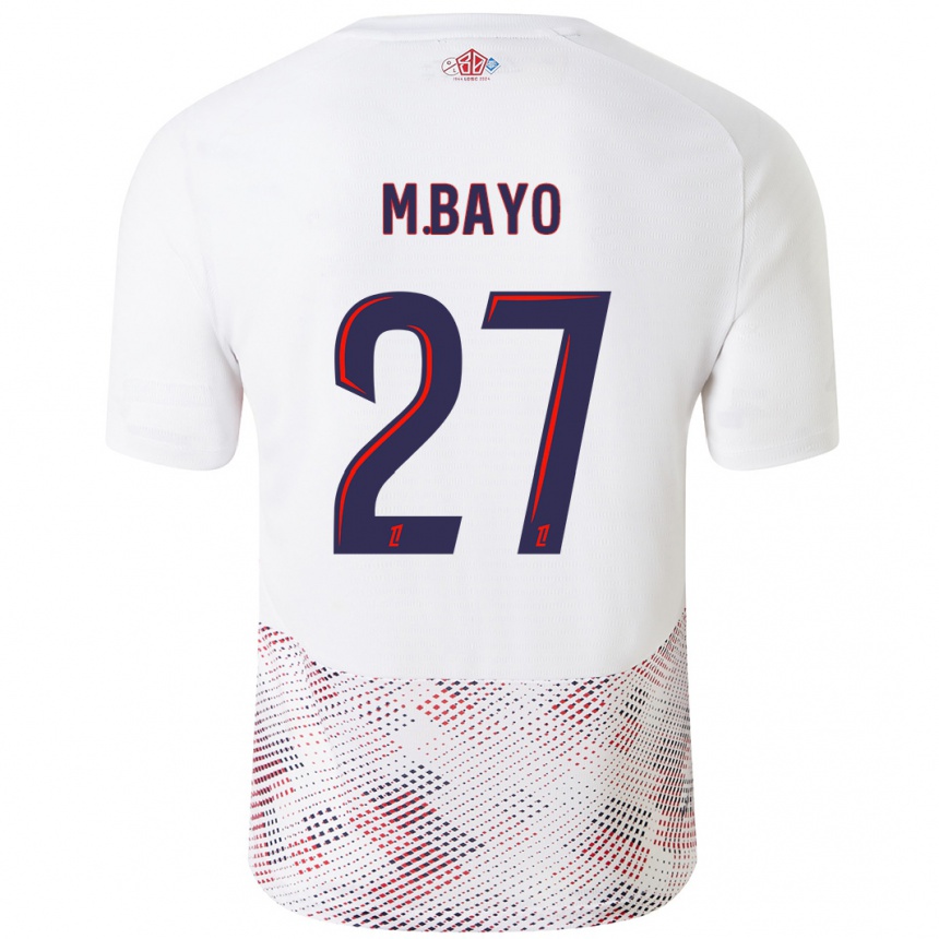 Niño Fútbol Camiseta Mohamed Bayo #27 Blanco Azul Real 2ª Equipación 2024/25 Argentina