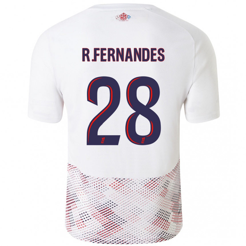 Niño Fútbol Camiseta Rafael Fernandes #28 Blanco Azul Real 2ª Equipación 2024/25 Argentina