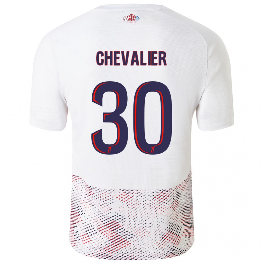 Niño Fútbol Camiseta Lucas Chevalier #30 Blanco Azul Real 2ª Equipación 2024/25 Argentina