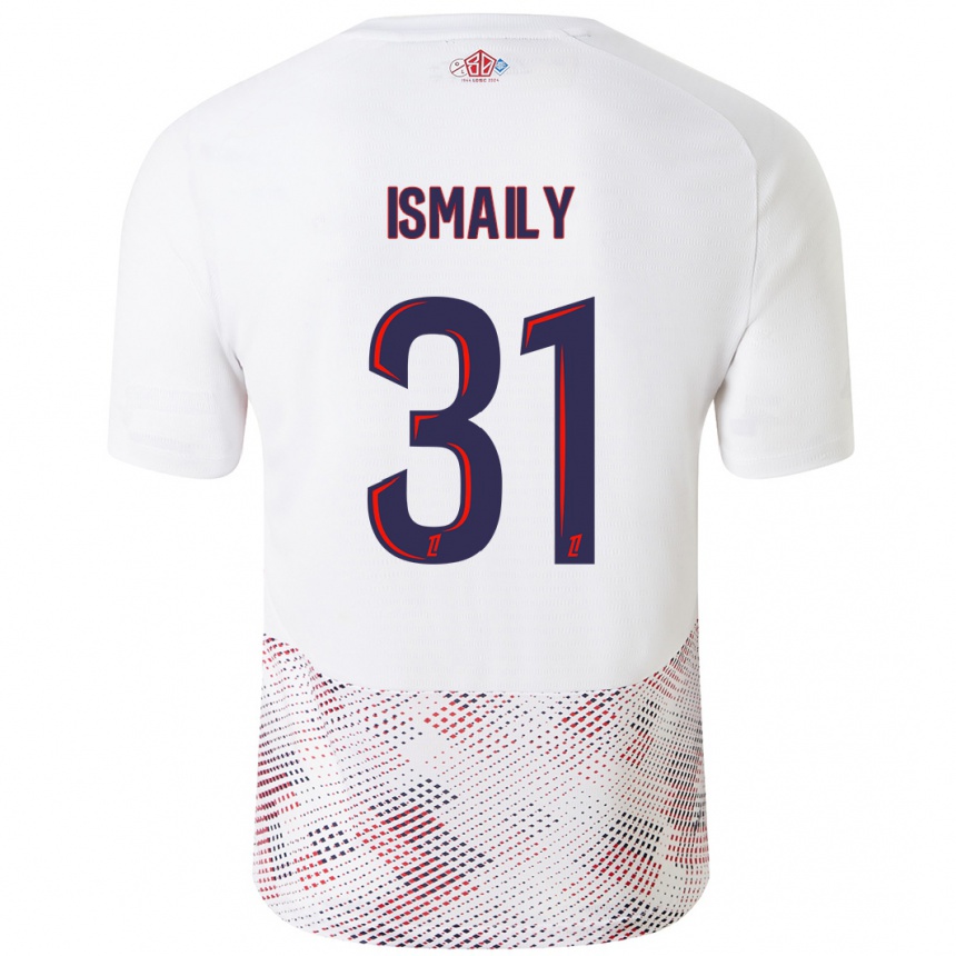 Niño Fútbol Camiseta Ismaily #31 Blanco Azul Real 2ª Equipación 2024/25 Argentina