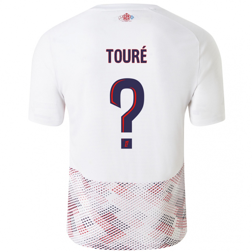 Niño Fútbol Camiseta Ousmane Touré #0 Blanco Azul Real 2ª Equipación 2024/25 Argentina