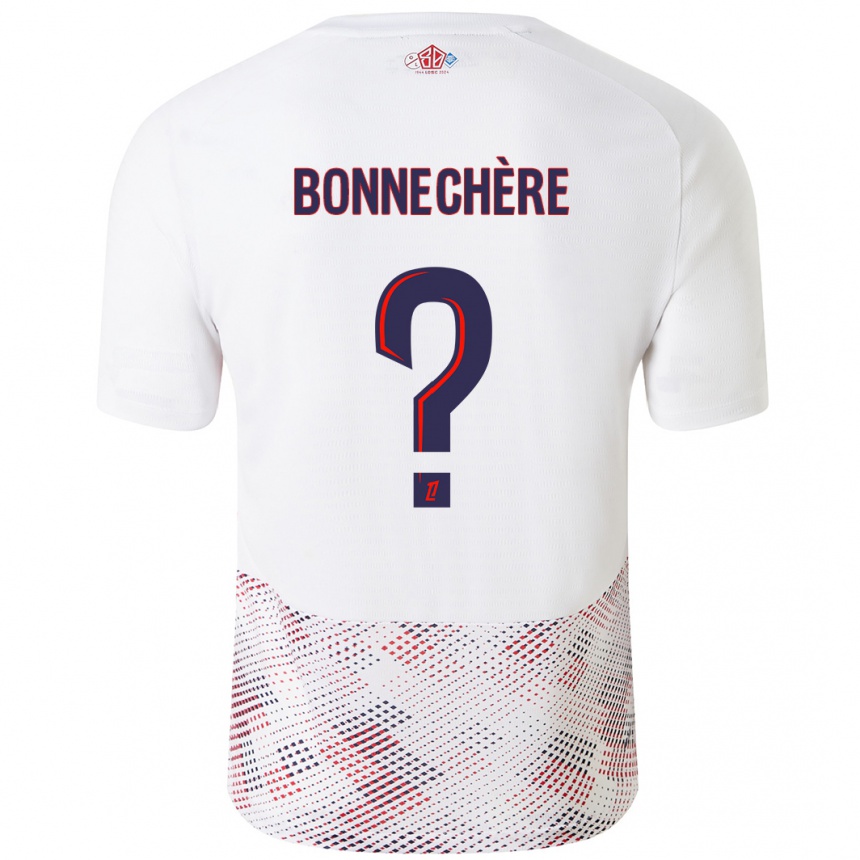 Niño Fútbol Camiseta Victor Bonnechère #0 Blanco Azul Real 2ª Equipación 2024/25 Argentina