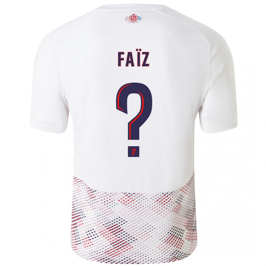 Niño Fútbol Camiseta Adame Faïz #0 Blanco Azul Real 2ª Equipación 2024/25 Argentina