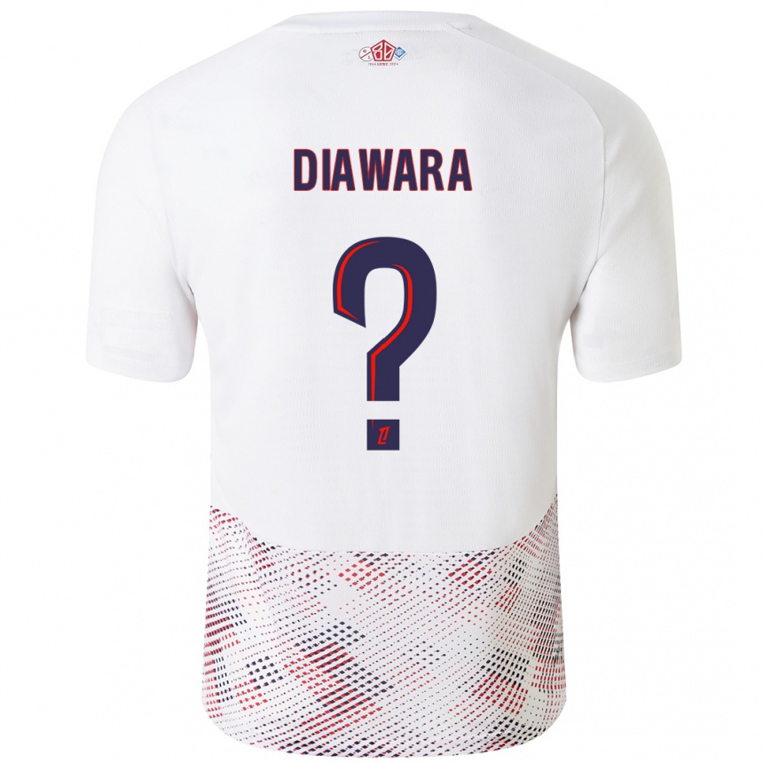 Niño Fútbol Camiseta Bakari Diawara #0 Blanco Azul Real 2ª Equipación 2024/25 Argentina