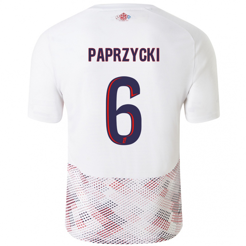 Niño Fútbol Camiseta Aurore Paprzycki #6 Blanco Azul Real 2ª Equipación 2024/25 Argentina