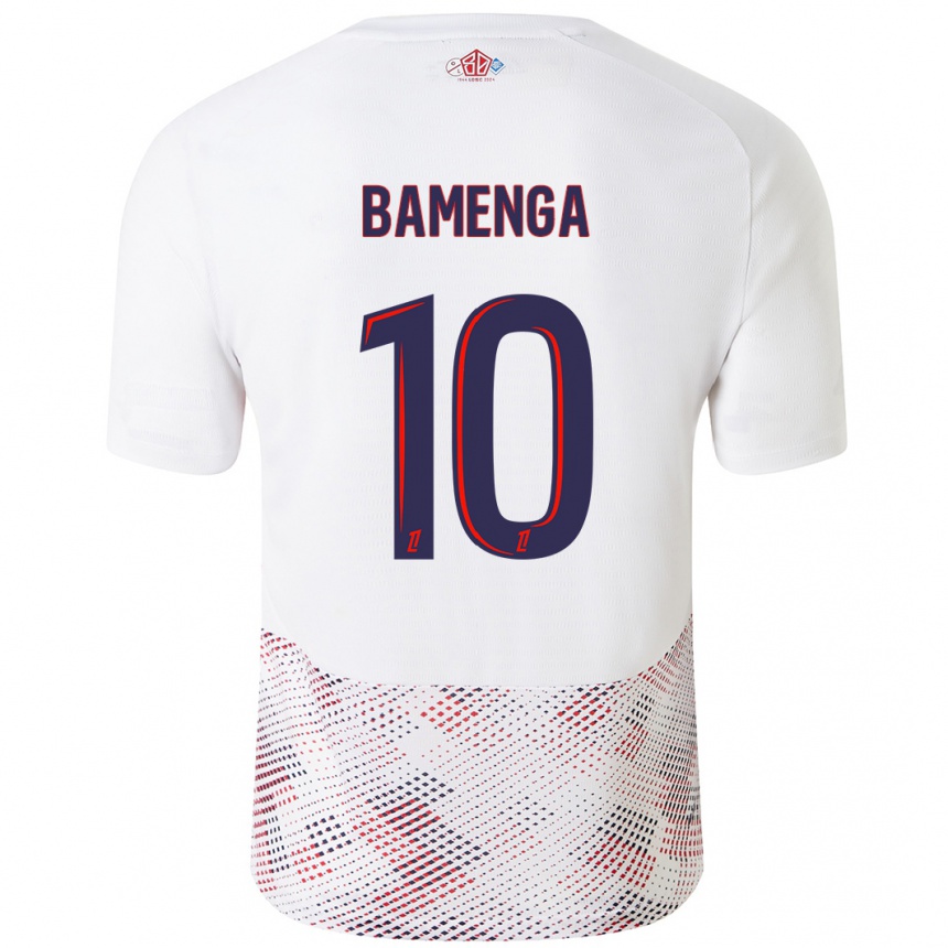 Niño Fútbol Camiseta Naomie Bamenga #10 Blanco Azul Real 2ª Equipación 2024/25 Argentina