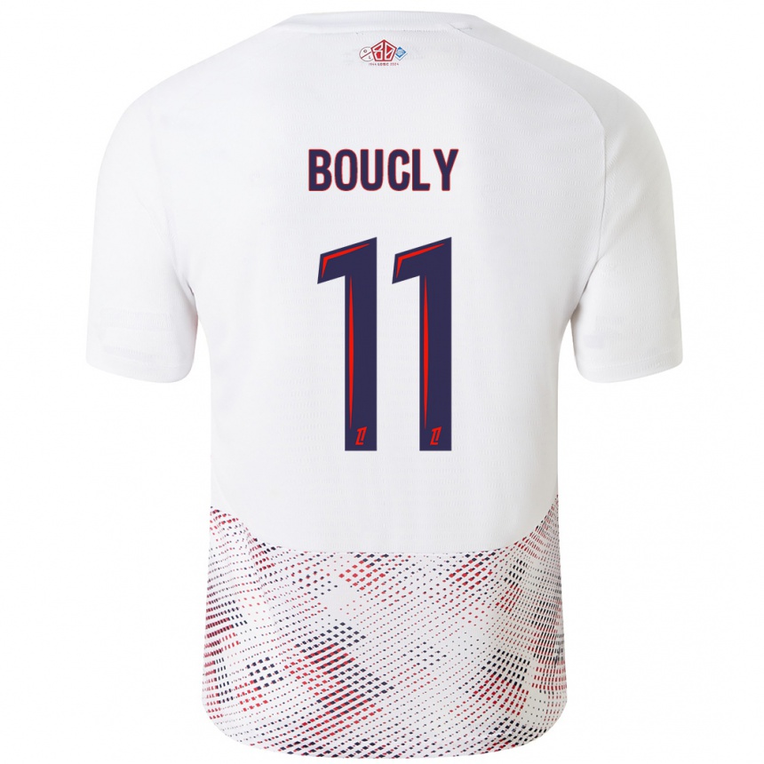 Niño Fútbol Camiseta Maïté Boucly #11 Blanco Azul Real 2ª Equipación 2024/25 Argentina