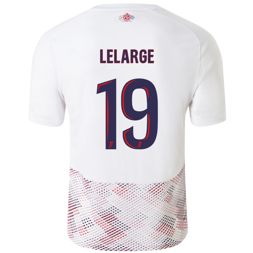 Niño Fútbol Camiseta Claire Lelarge #19 Blanco Azul Real 2ª Equipación 2024/25 Argentina