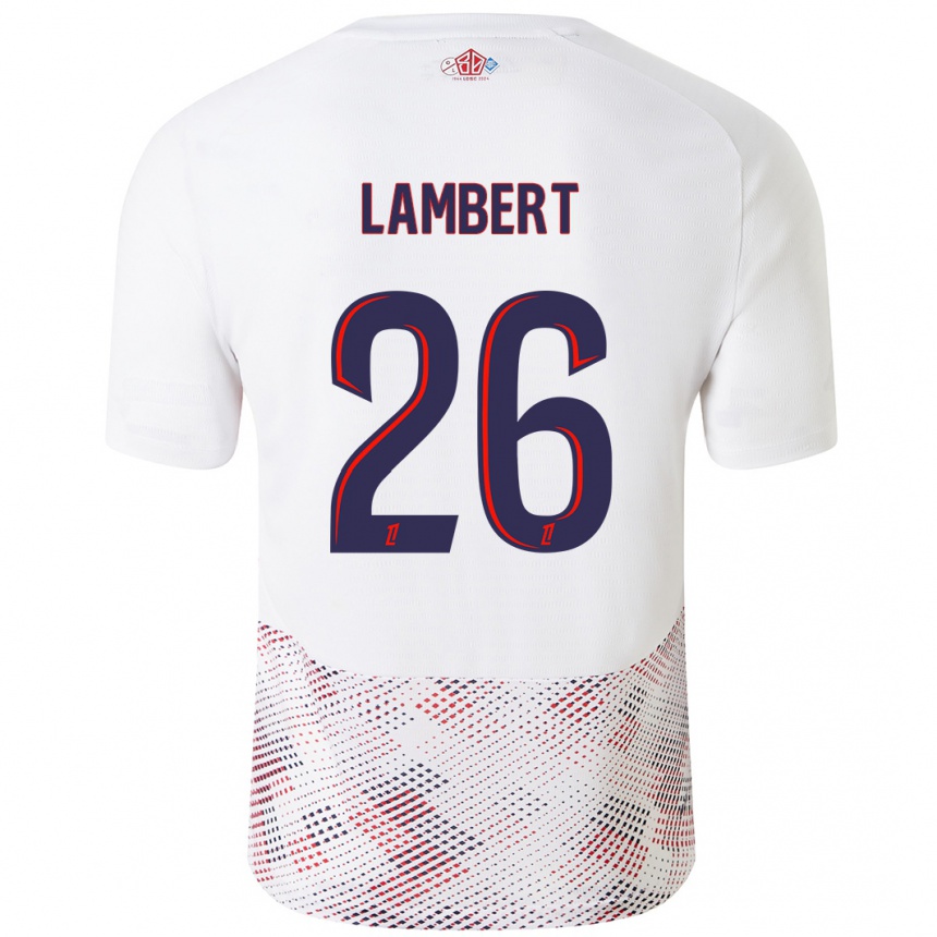 Niño Fútbol Camiseta Anaïs Lambert #26 Blanco Azul Real 2ª Equipación 2024/25 Argentina