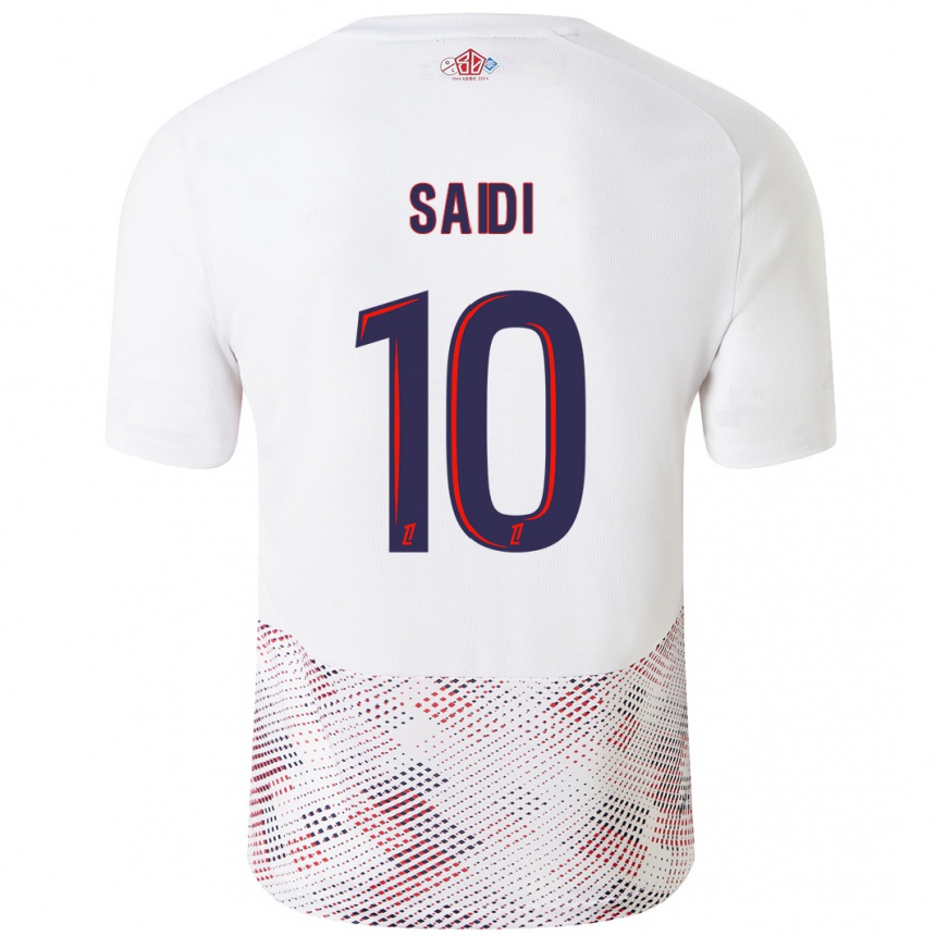 Niño Fútbol Camiseta Rachel Saidi #10 Blanco Azul Real 2ª Equipación 2024/25 Argentina