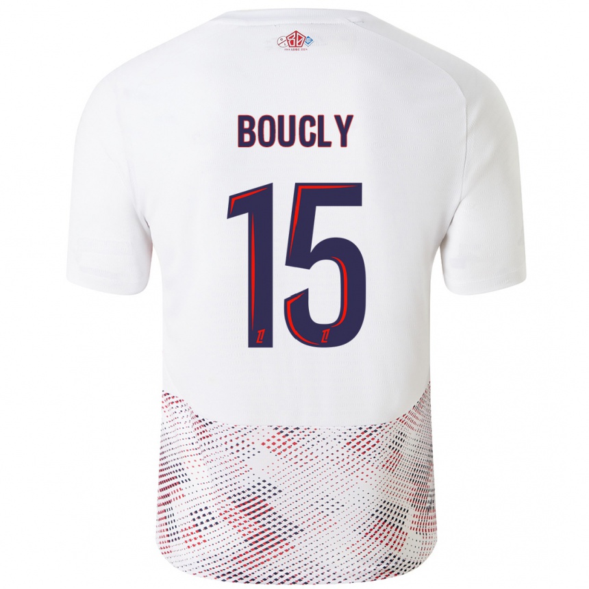 Niño Fútbol Camiseta Maite Boucly #15 Blanco Azul Real 2ª Equipación 2024/25 Argentina