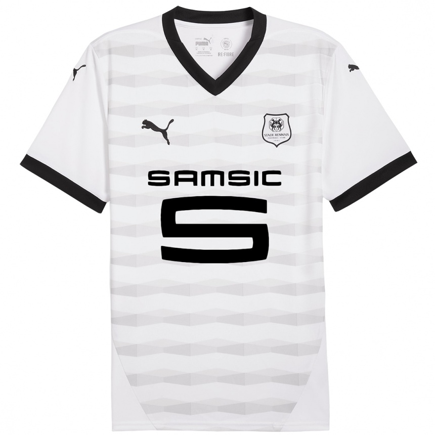 Niño Fútbol Camiseta Arsène Do Marcolino #0 Blanco Negro 2ª Equipación 2024/25 Argentina