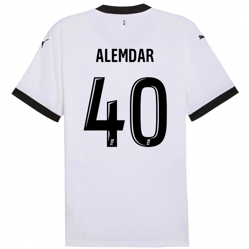 Niño Fútbol Camiseta Doğan Alemdar #40 Blanco Negro 2ª Equipación 2024/25 Argentina