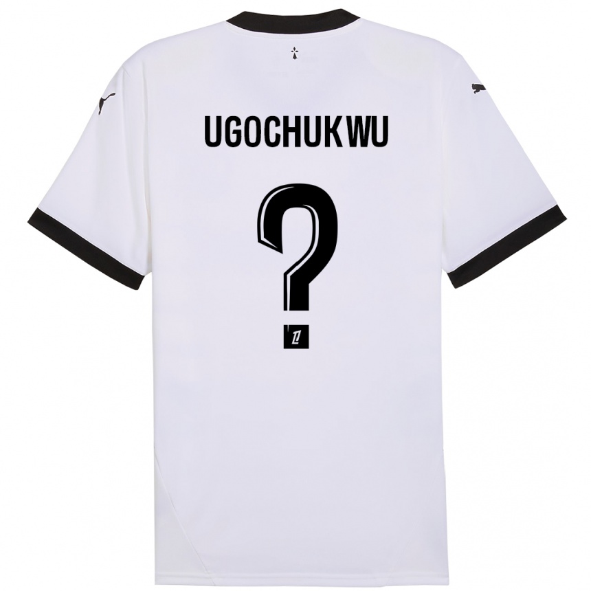 Niño Fútbol Camiseta Chibuike Ugochukwu #0 Blanco Negro 2ª Equipación 2024/25 Argentina