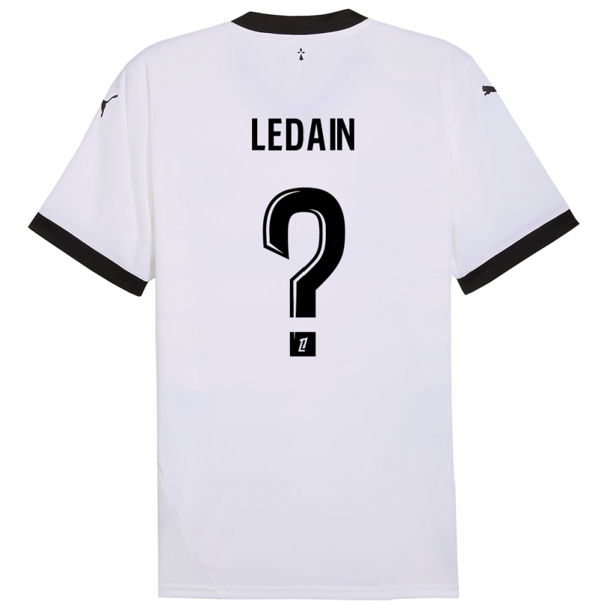 Niño Fútbol Camiseta Samuel Ledain #0 Blanco Negro 2ª Equipación 2024/25 Argentina