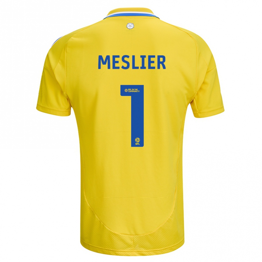 Niño Fútbol Camiseta Illan Meslier #1 Amarillo Azul 2ª Equipación 2024/25 Argentina