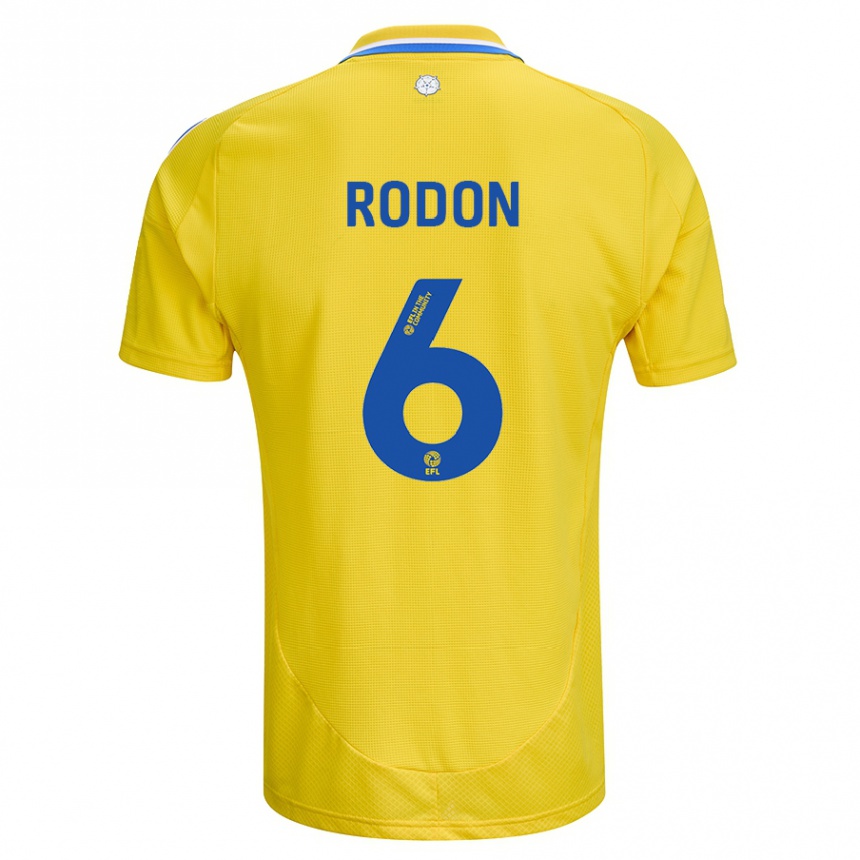 Niño Fútbol Camiseta Joe Rodon #6 Amarillo Azul 2ª Equipación 2024/25 Argentina