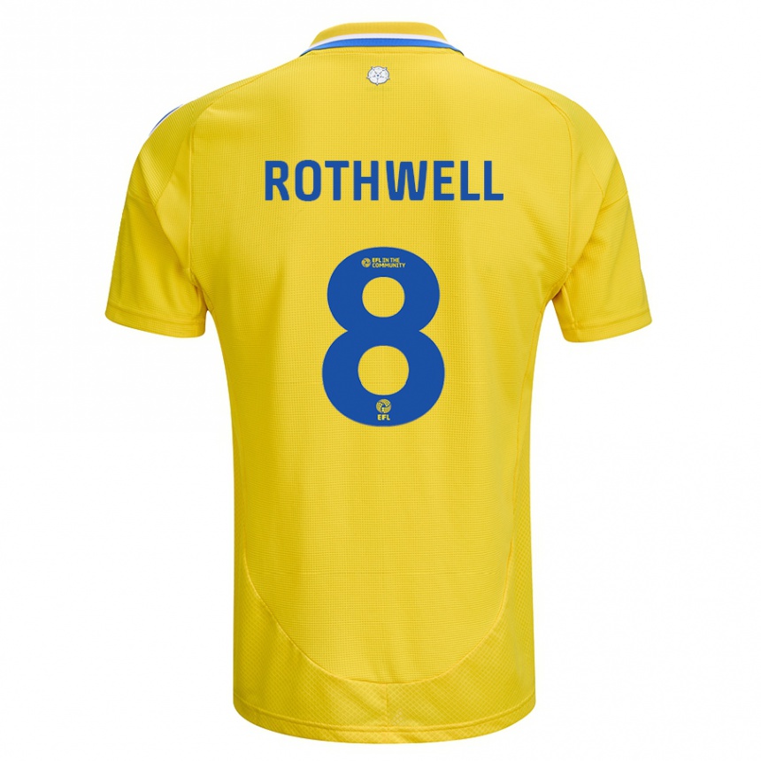 Niño Fútbol Camiseta Joe Rothwell #8 Amarillo Azul 2ª Equipación 2024/25 Argentina