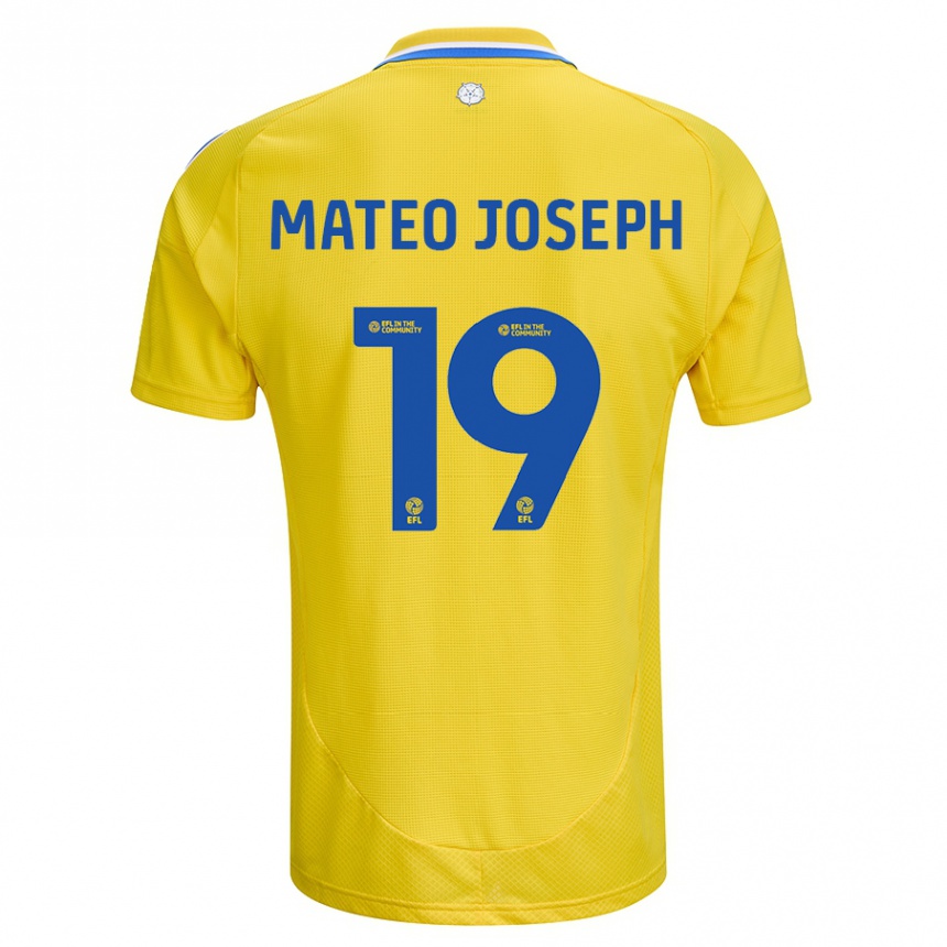 Niño Fútbol Camiseta Mateo Joseph #19 Amarillo Azul 2ª Equipación 2024/25 Argentina