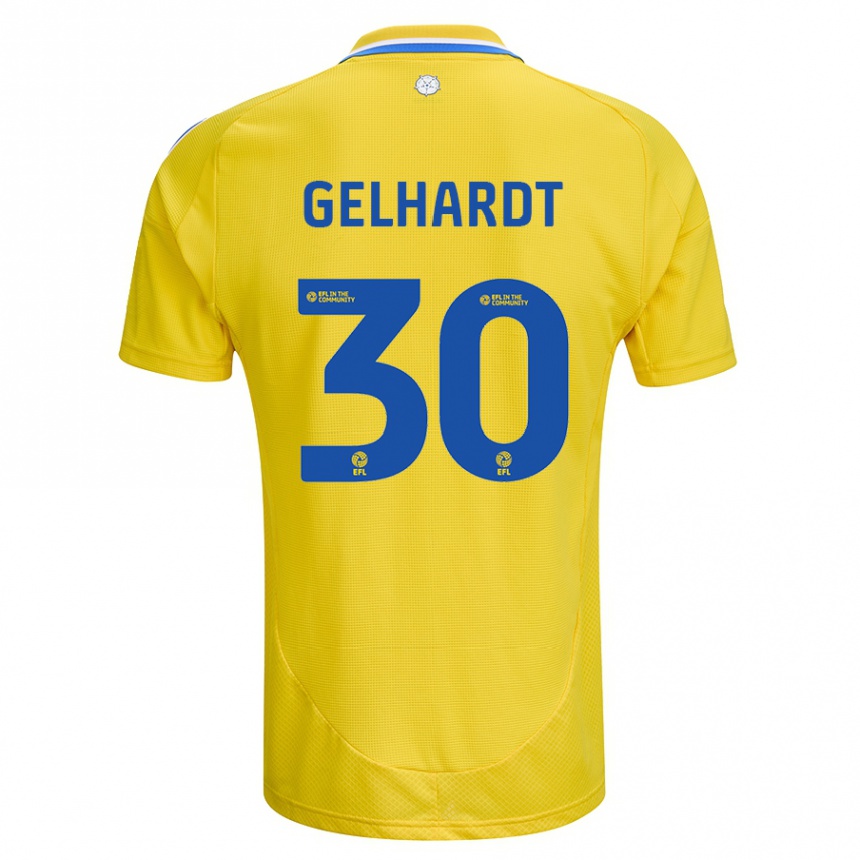 Niño Fútbol Camiseta Joe Gelhardt #30 Amarillo Azul 2ª Equipación 2024/25 Argentina