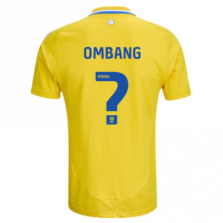 Niño Fútbol Camiseta Darryl Ombang #0 Amarillo Azul 2ª Equipación 2024/25 Argentina