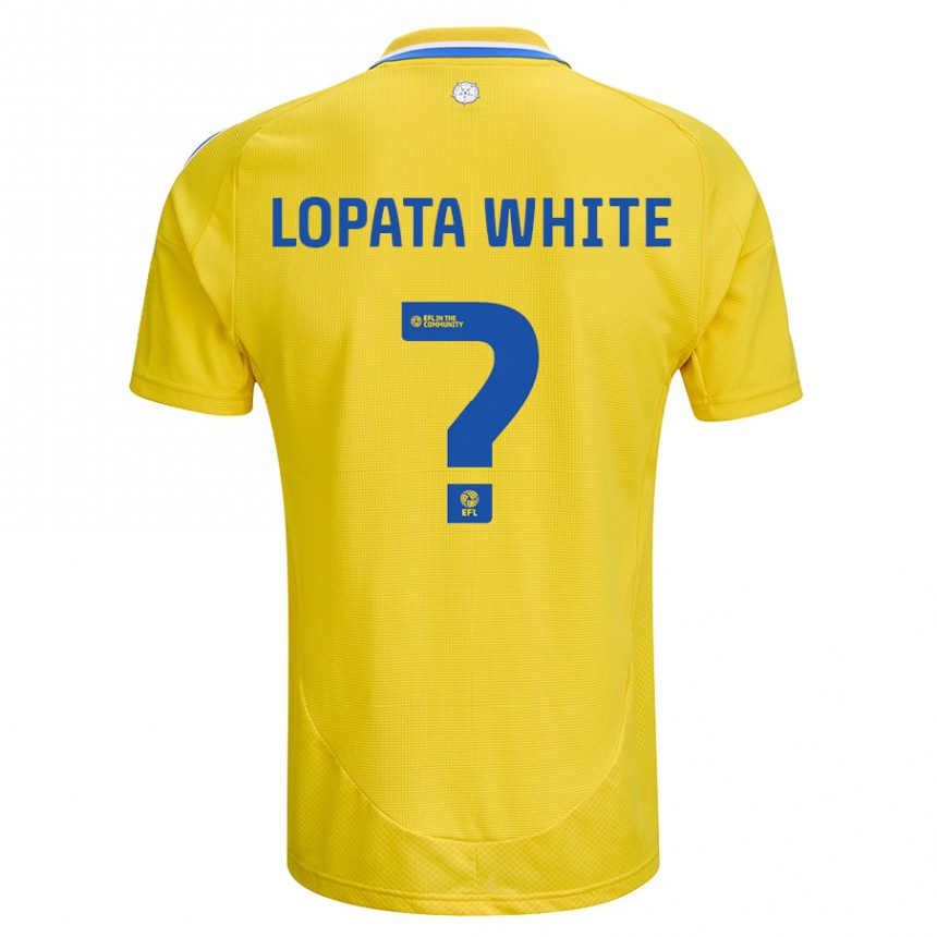 Niño Fútbol Camiseta Reuben Lopata-White #0 Amarillo Azul 2ª Equipación 2024/25 Argentina