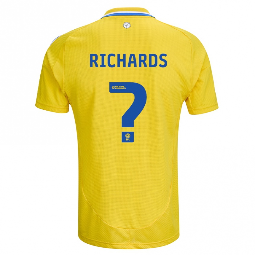 Niño Fútbol Camiseta Joe Richards #0 Amarillo Azul 2ª Equipación 2024/25 Argentina