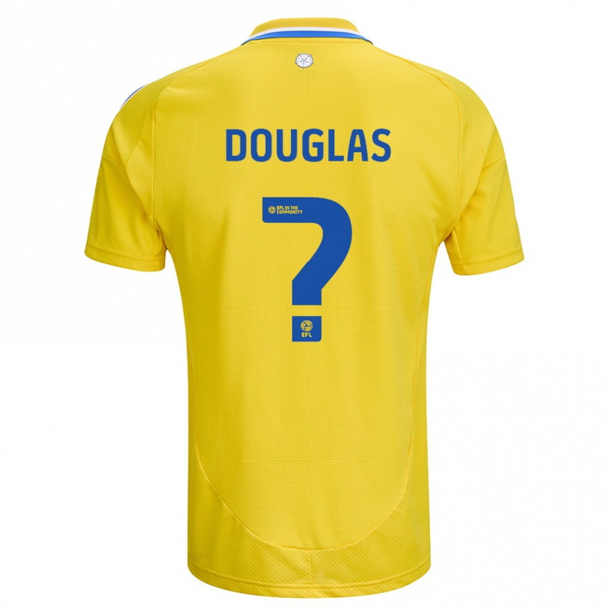 Niño Fútbol Camiseta Connor Douglas #0 Amarillo Azul 2ª Equipación 2024/25 Argentina