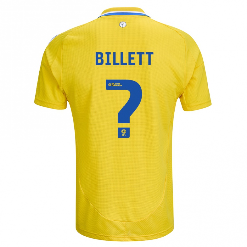 Niño Fútbol Camiseta Joe Billett #0 Amarillo Azul 2ª Equipación 2024/25 Argentina