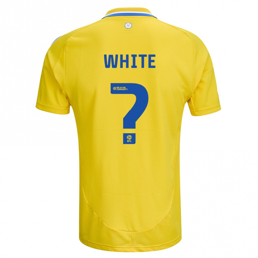 Niño Fútbol Camiseta Logan White #0 Amarillo Azul 2ª Equipación 2024/25 Argentina