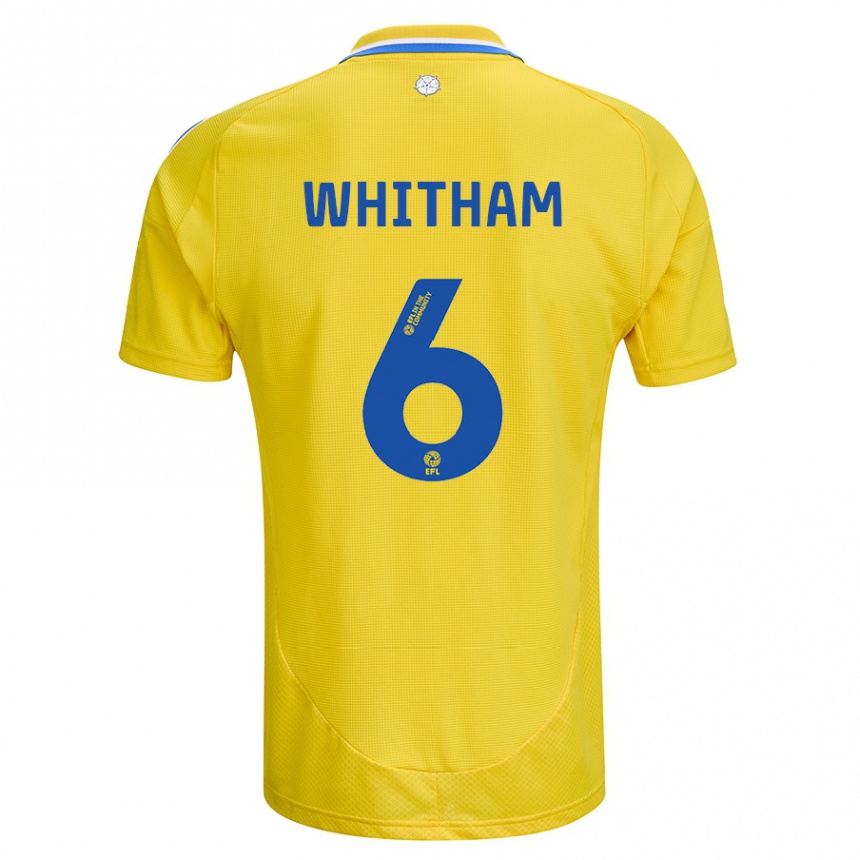 Niño Fútbol Camiseta Danielle Whitham #6 Amarillo Azul 2ª Equipación 2024/25 Argentina