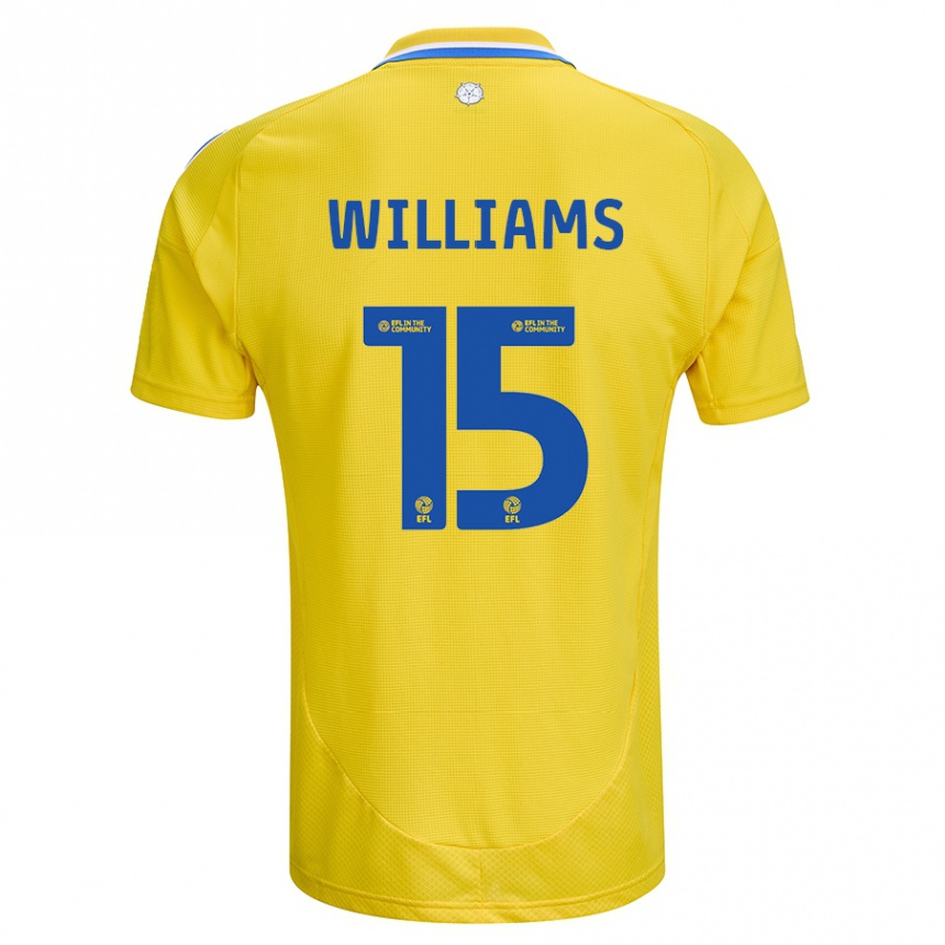 Niño Fútbol Camiseta Paige Williams #15 Amarillo Azul 2ª Equipación 2024/25 Argentina