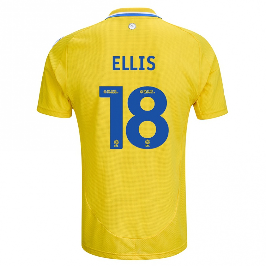 Niño Fútbol Camiseta Macy Ellis #18 Amarillo Azul 2ª Equipación 2024/25 Argentina