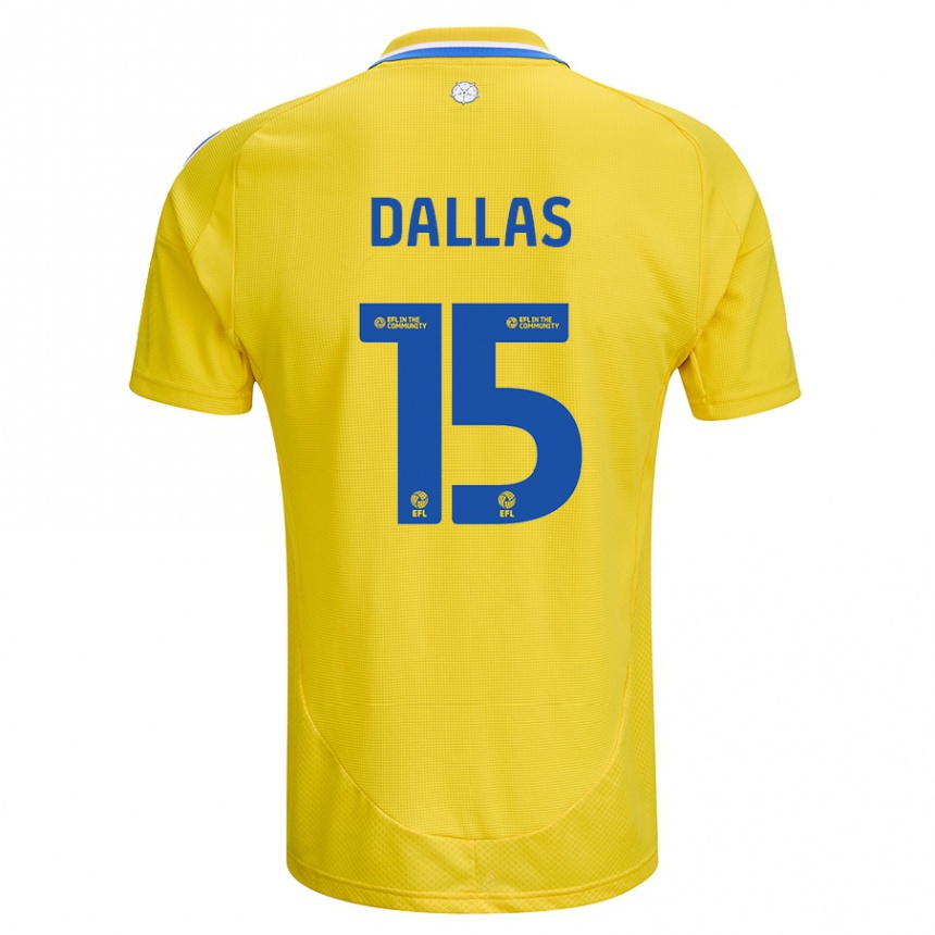 Niño Fútbol Camiseta Stuart Dallas #15 Amarillo Azul 2ª Equipación 2024/25 Argentina