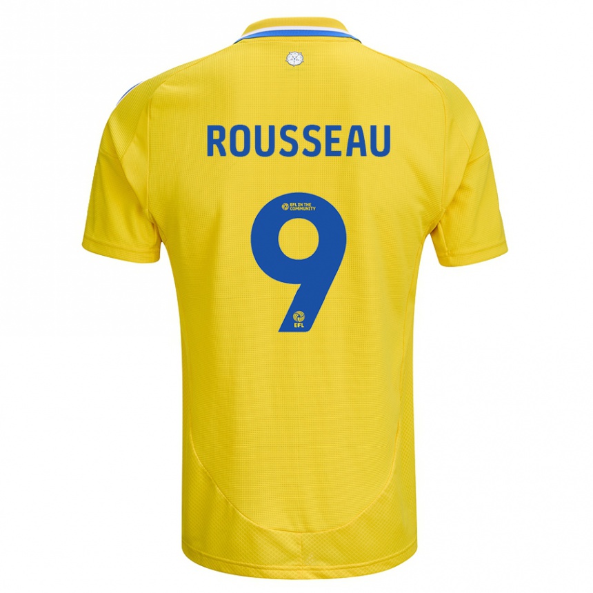 Niño Fútbol Camiseta Jess Rousseau #9 Amarillo Azul 2ª Equipación 2024/25 Argentina