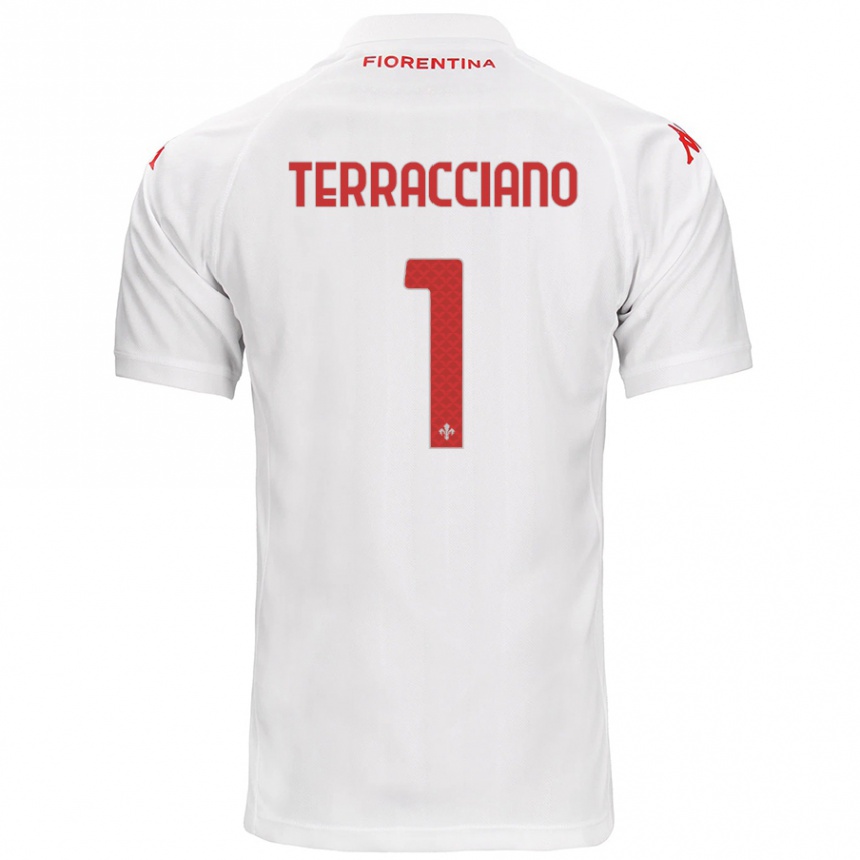 Niño Fútbol Camiseta Pietro Terracciano #1 Blanco 2ª Equipación 2024/25 Argentina