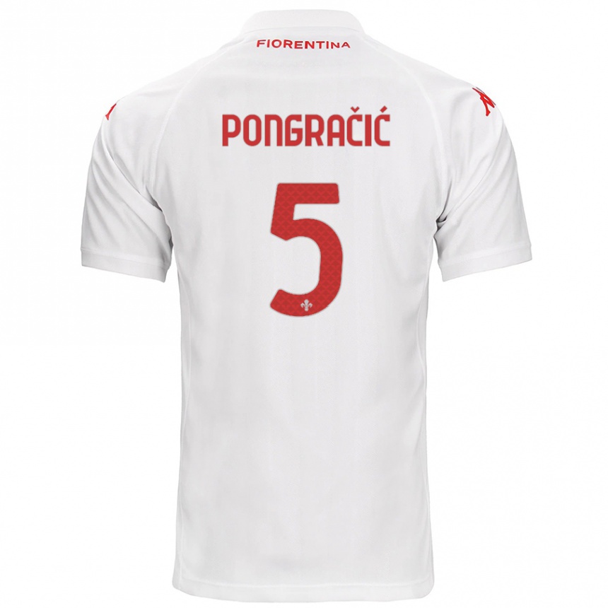 Niño Fútbol Camiseta Marin Pongračić #5 Blanco 2ª Equipación 2024/25 Argentina