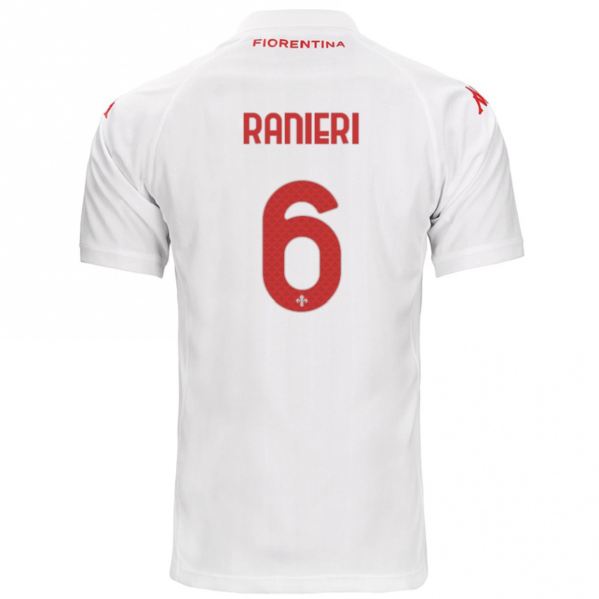 Niño Fútbol Camiseta Luca Ranieri #6 Blanco 2ª Equipación 2024/25 Argentina