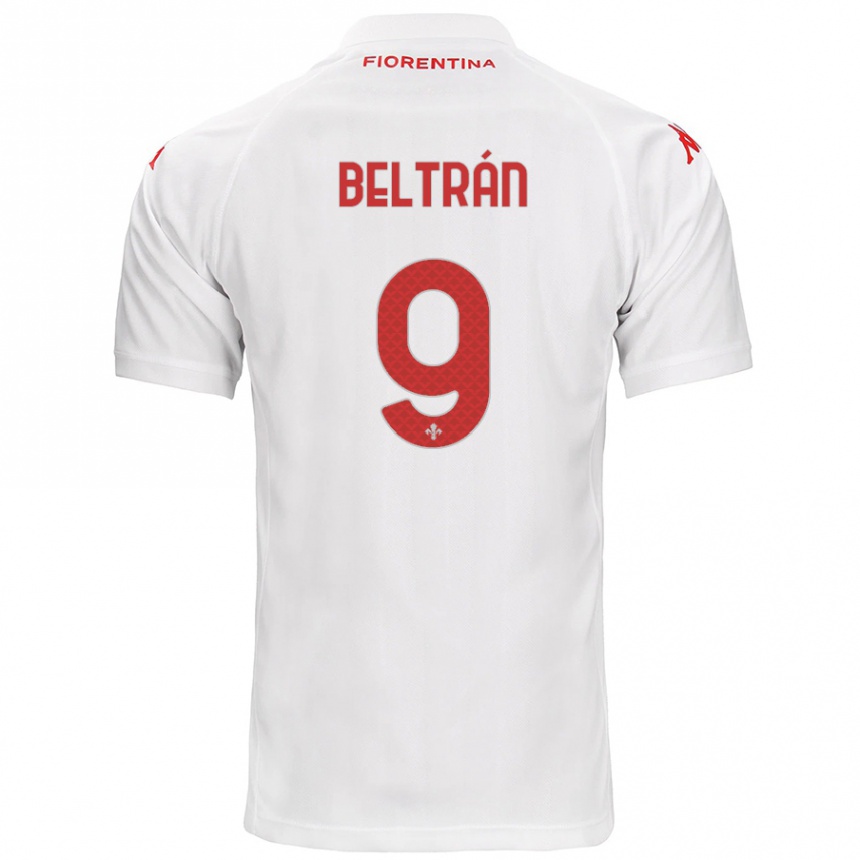 Niño Fútbol Camiseta Lucas Beltrán #9 Blanco 2ª Equipación 2024/25 Argentina