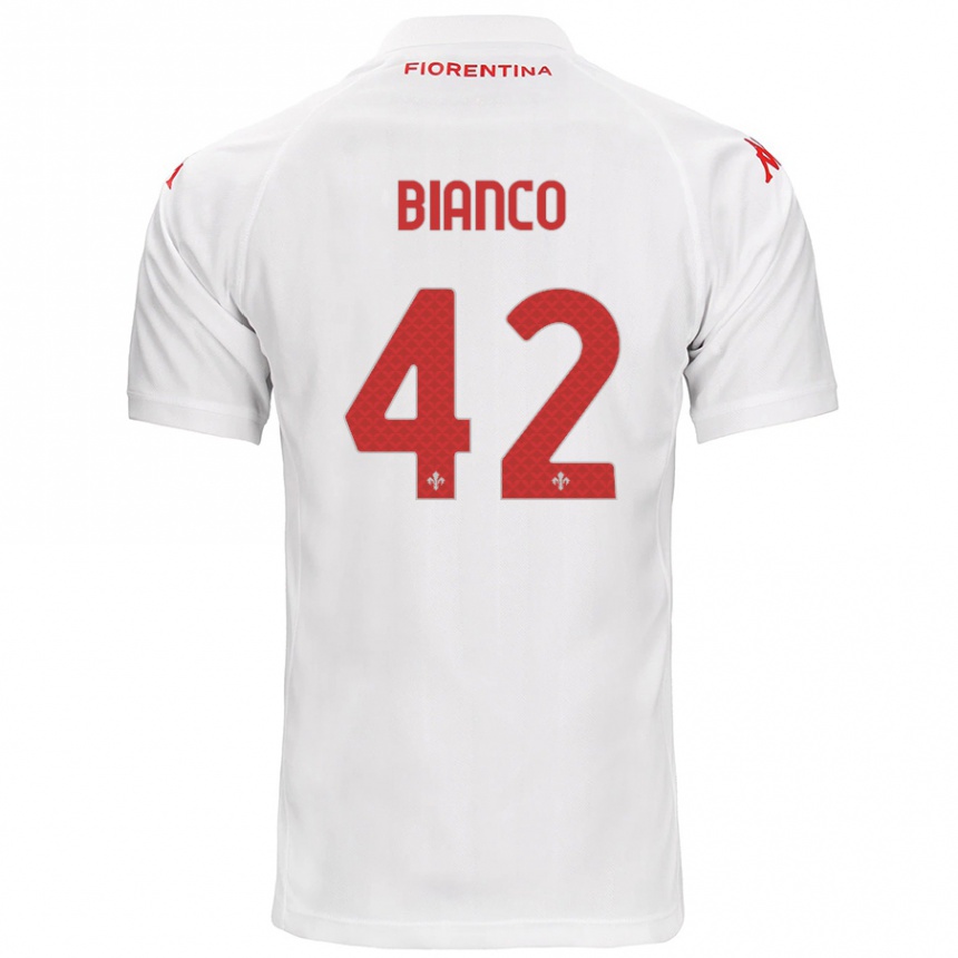 Niño Fútbol Camiseta Alessandro Bianco #42 Blanco 2ª Equipación 2024/25 Argentina